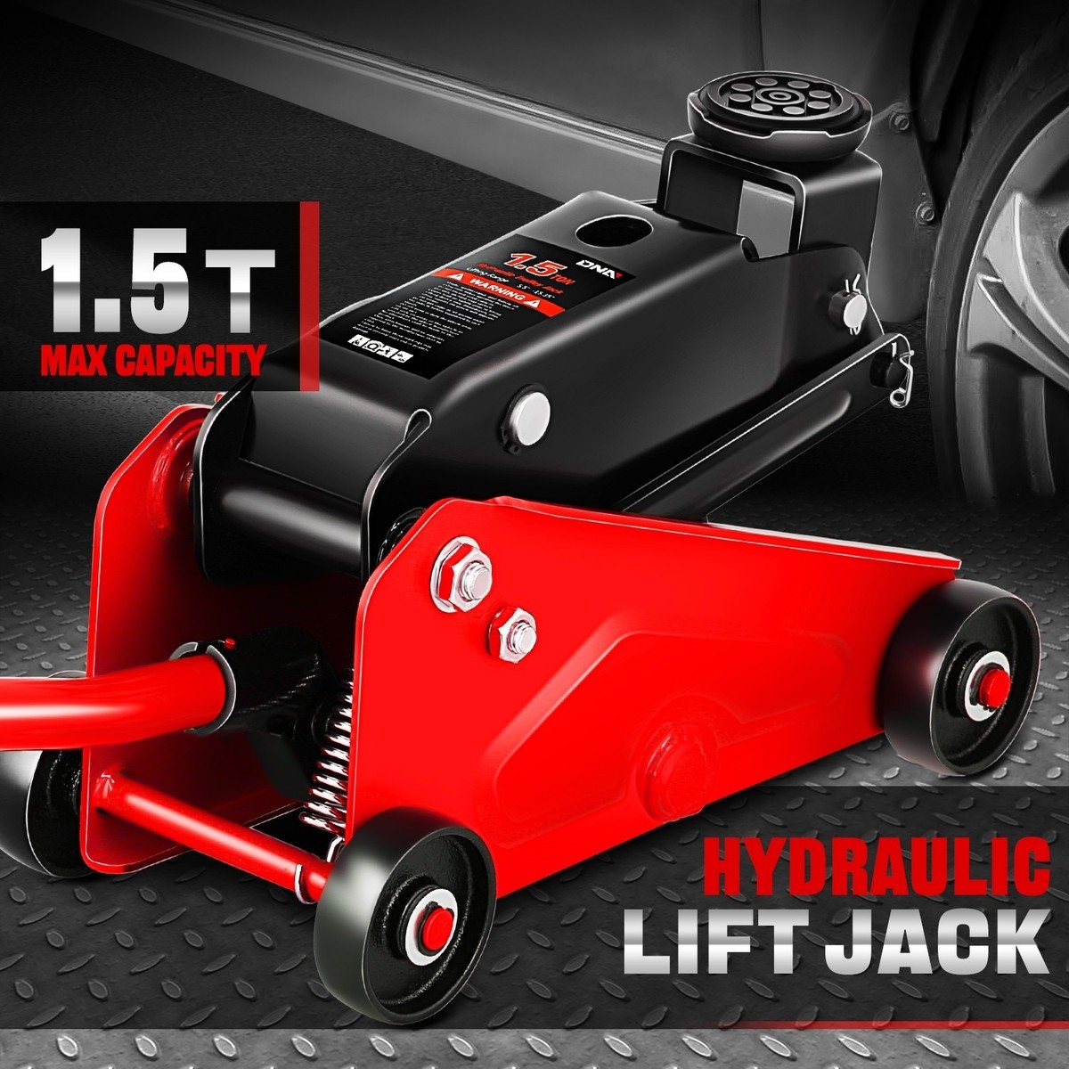 1 5 Ton 3000 Lbs Red Steel Low Profile Hydraulic Trolley Service Floor Jack EBay