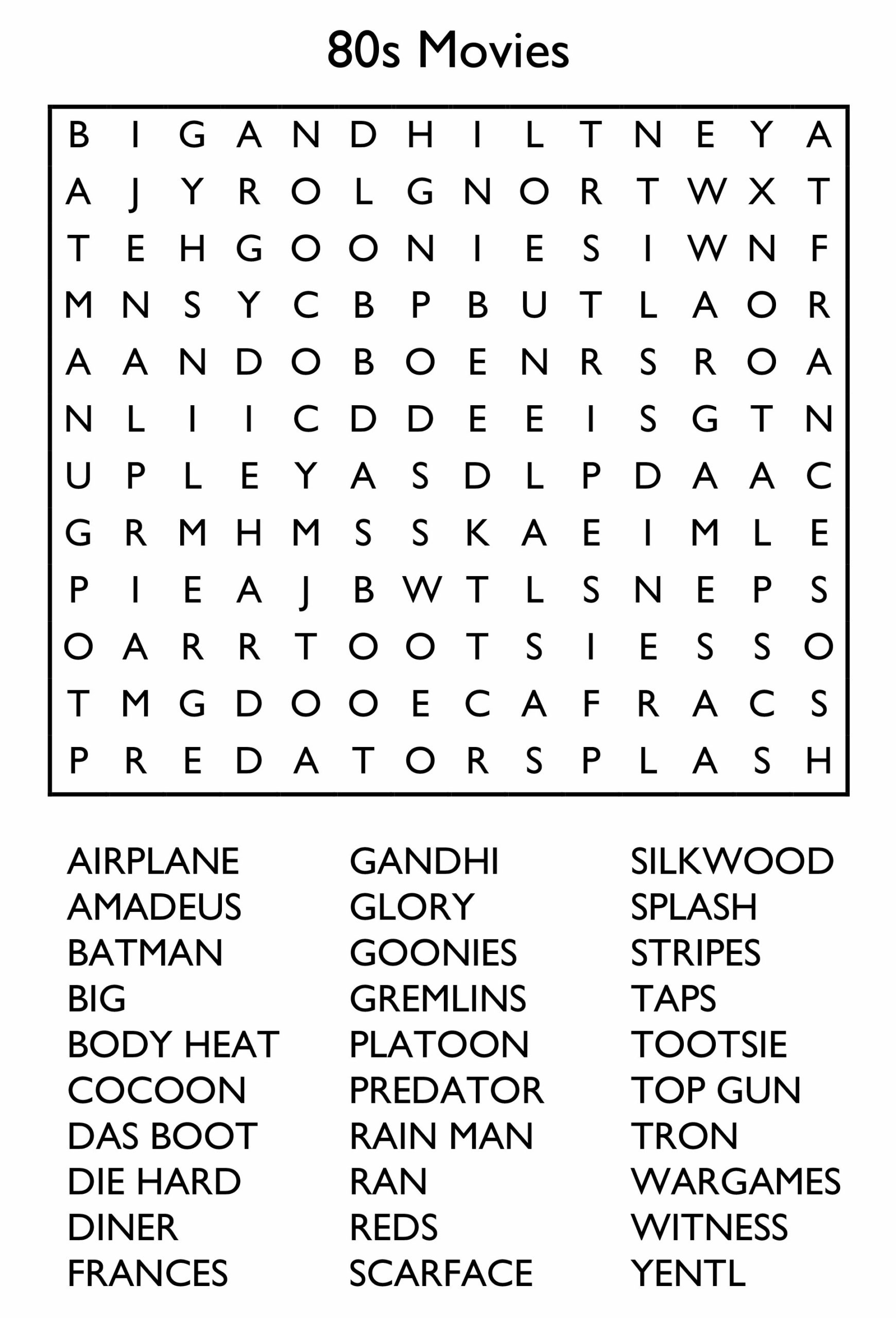10 Free Printable Word Search Puzzles Worksheets Library