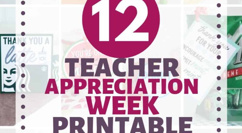 12 Teacher Appreciation Week Printable Cards and DIY Gift Ideas Making Frugal FUN