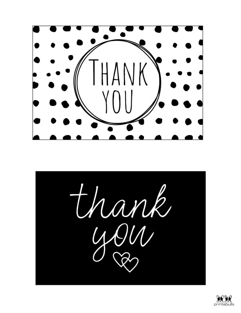150 Printable Thank You Cards FREE Printabulls
