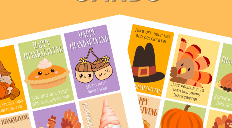 18 Cute Printable Thanksgiving Cards