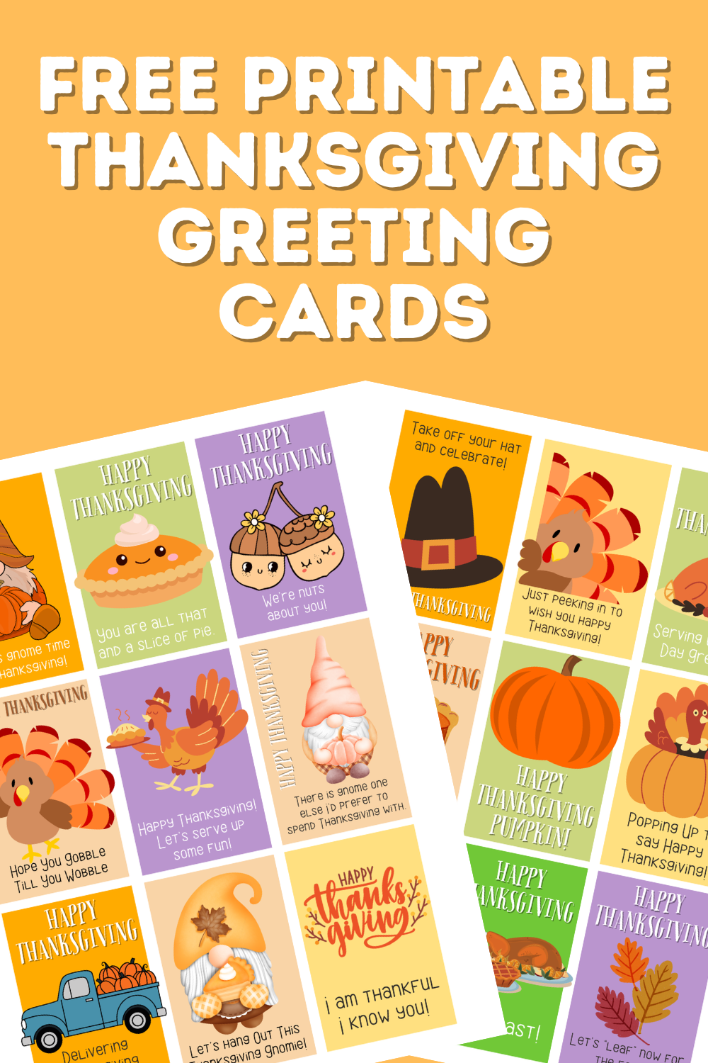 18 Cute Printable Thanksgiving Cards