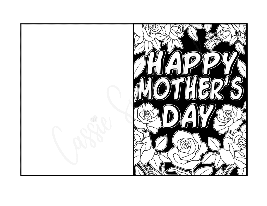 printable mothers day cards to color pdf