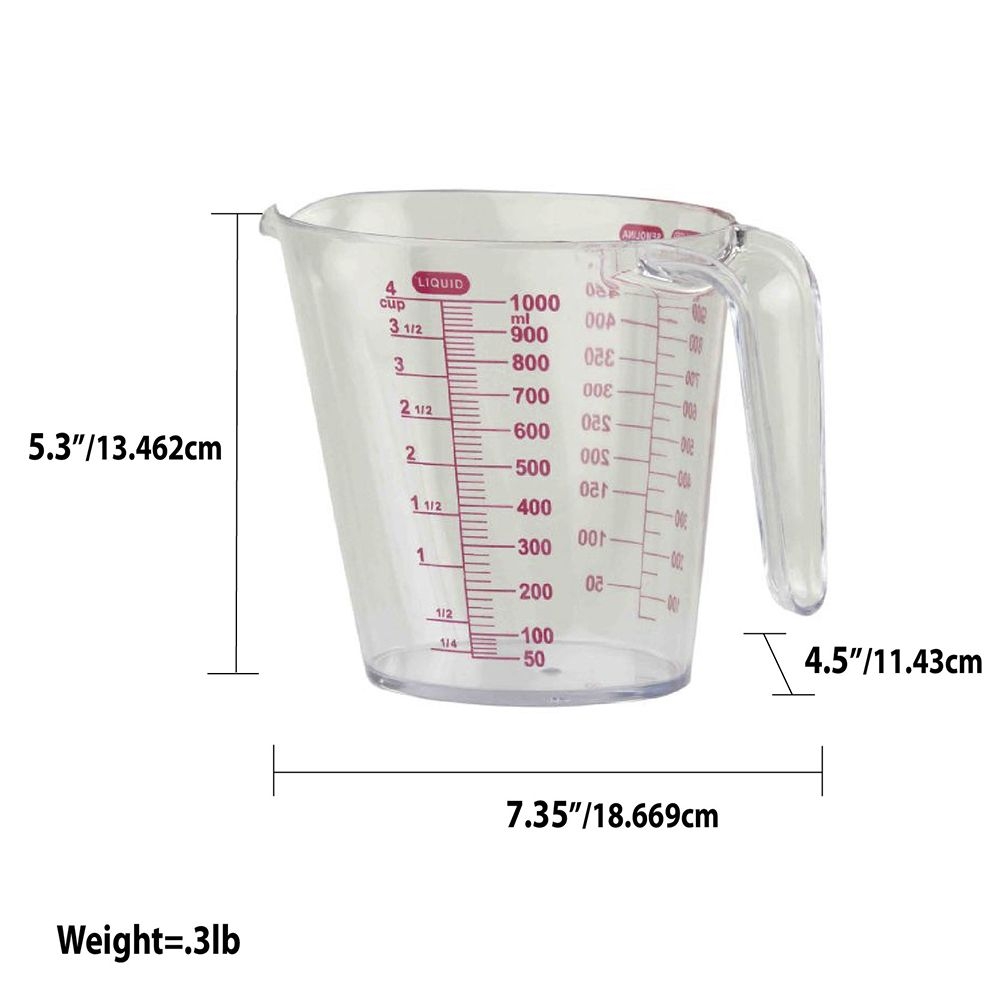 48 Wholesale Home Basics 32 Oz Plastic Measuring Cup WSD 48 Wholesale Home Basics 32 Oz Plastic Measuring Cup WSD