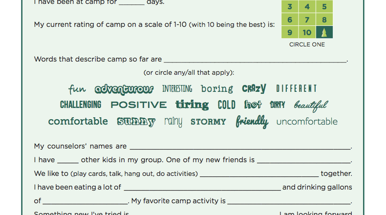 5 Fun Ideas For Letters To Campers Sunshine Parenting