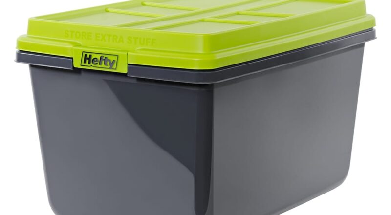 72 Qt 18 Inch Storage Bin With Lid Hefty HI Rise Large 18 Gallons 72 Quart