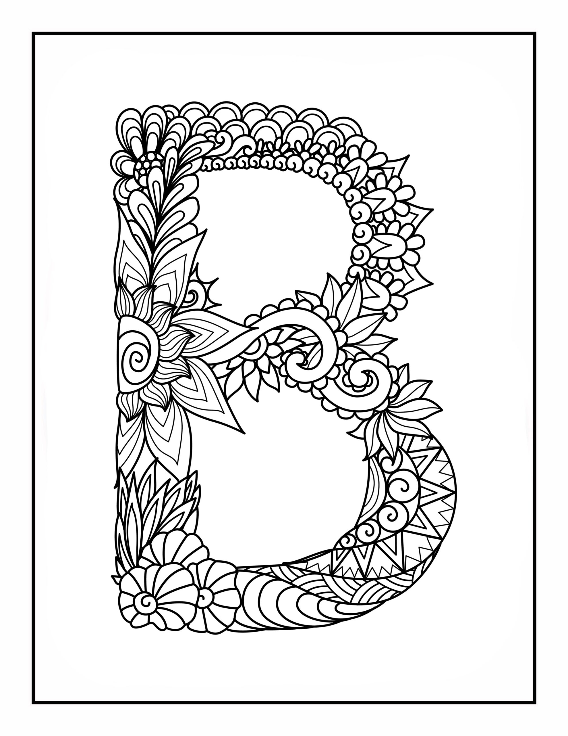 A Z Alphabets Letters Doodling Coloring Pages Mandala Patterns Coloring Pages Made By Teachers
