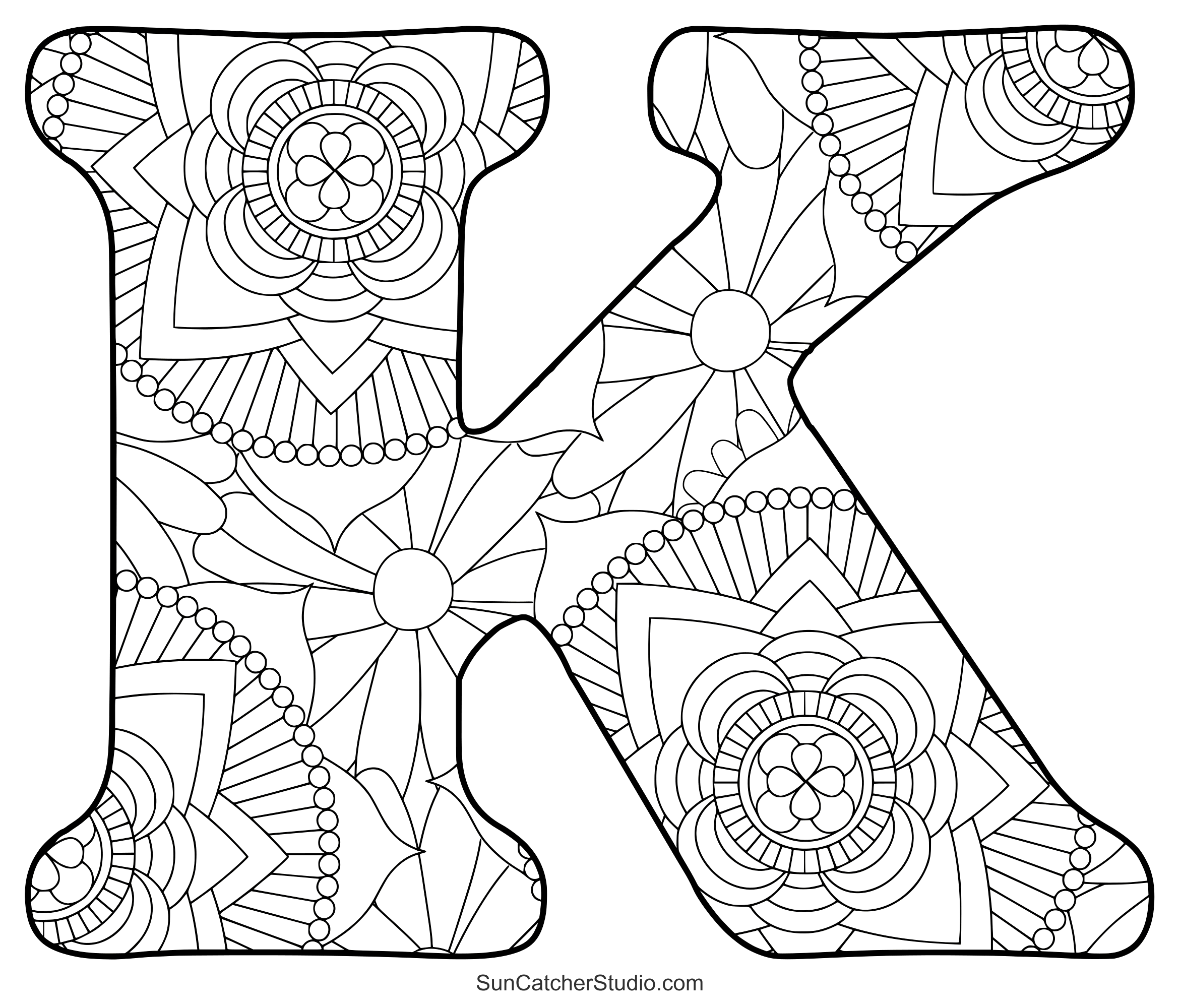 coloring pages with letters