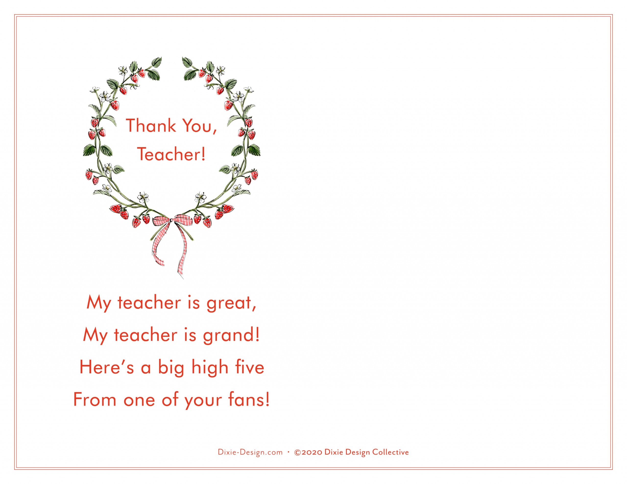 Activity Printable Day 17 Thank You Teacher Notes Dogwood Hill Blog