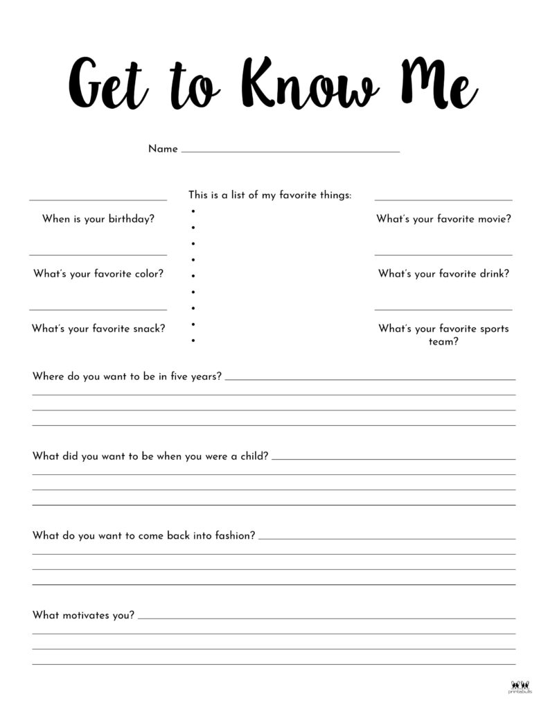 All About Me Printable Worksheets 50 FREE Printables Printabulls Worksheets Library All About Me Printable Worksheets 50 FREE Printables Printabulls Worksheets Library