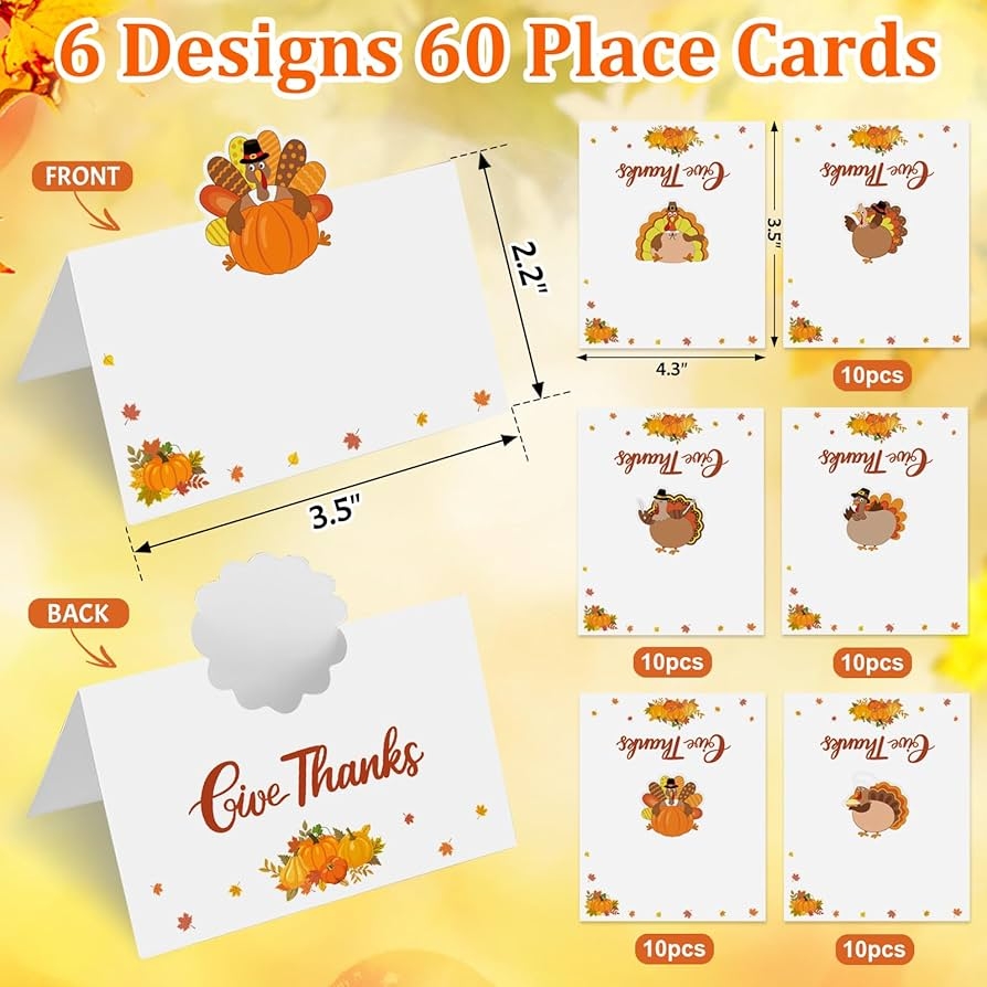 Amazon 60 Pcs Thanksgiving Name Cards Turkey Fall Place Cards For Thanksgiving Dinner Party Decoration Size 3 5 2 2 Inches Home Kitchen Amazon 60 Pcs Thanksgiving Name Cards Turkey Fall Place Cards For Thanksgiving Dinner Party Decoration Size 3 5 2 2 Inches Home Kitchen