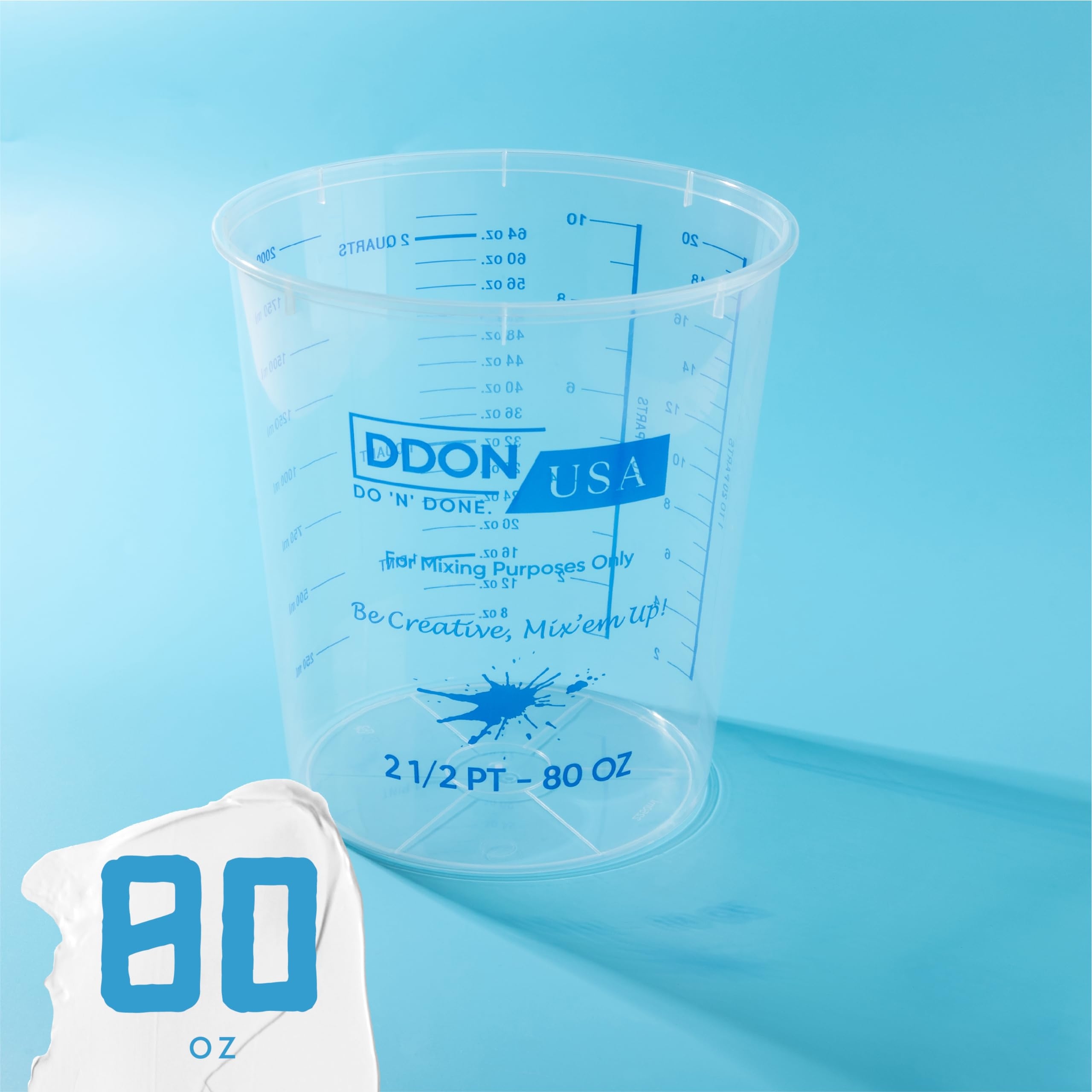 Amazon 80 Oz Paint Mixing Cups Pack Of 20 Disposable Measuring Cups Epoxy Mixing Cups Use For Painting Resin Mixing Cups Paint Cups For Painting Epoxy Art Graduated Liquid Mixing