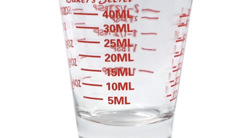Amazon Baker s Secret 1 5oz Shot Glass Measuring Cup Incremental Measurements Liquid And Dry Espress Shot Glass Shot Glasses