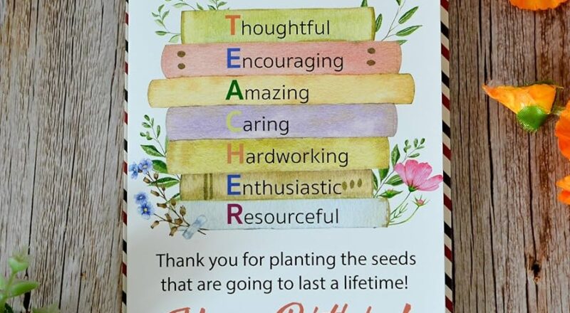 Amazon BlinkWishes Birthday Card For Teacher Happy Birthday Wishes For Teacher Greeting Card With Envelope And Seal Happy Birthday Gift Idea For Teacher Office Products