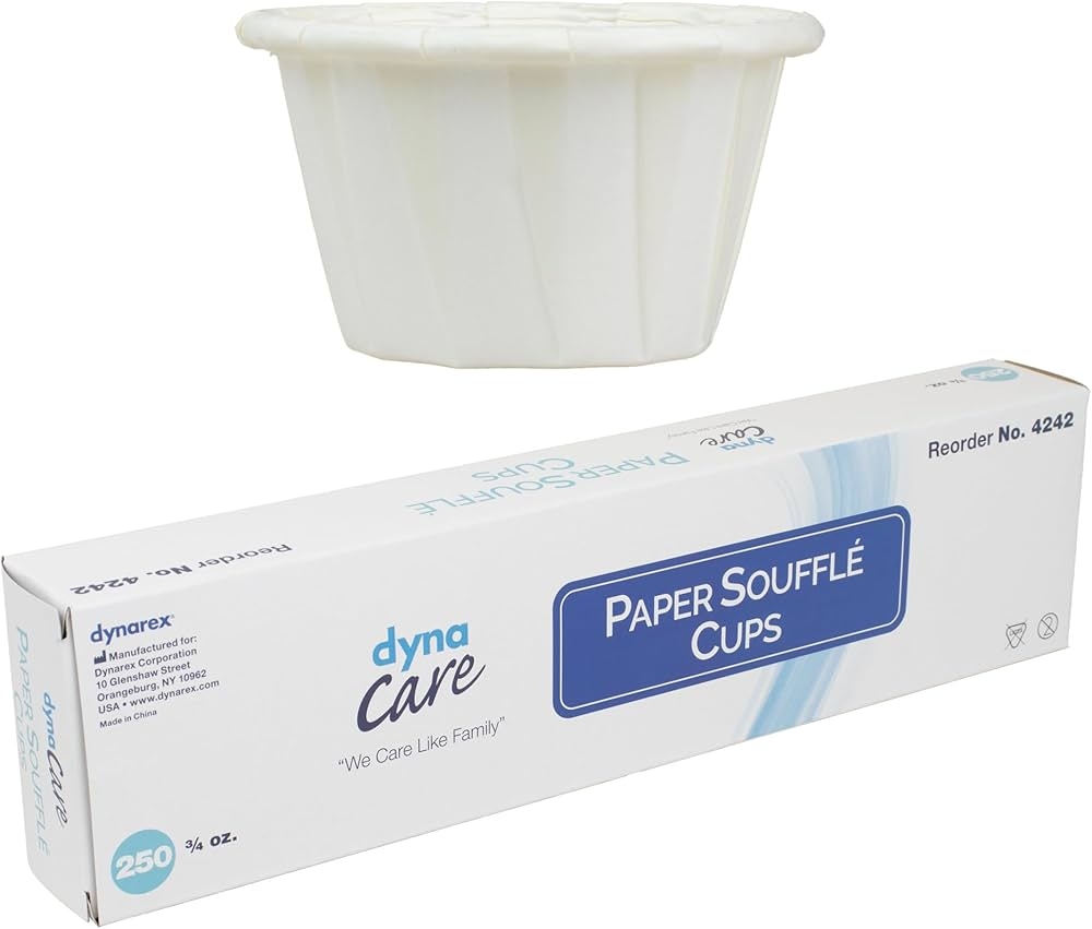 Amazon Dynarex 75oz Disposable Paper Souffle Cups Small Paper Cups For Pills Dispensing Condiments Tasting Samples 250 Pack Box Industrial Scientific