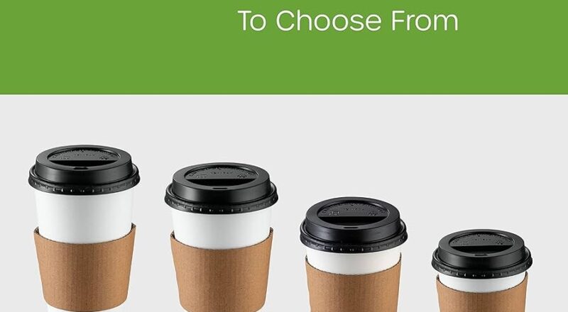 Amazon GUSTO 10 Oz 50 Sets Disposable Coffee Cups With Lids And Sleeves To Go Paper Hot Cups For Travel And Office Use Formerly Comfy Package Health Household