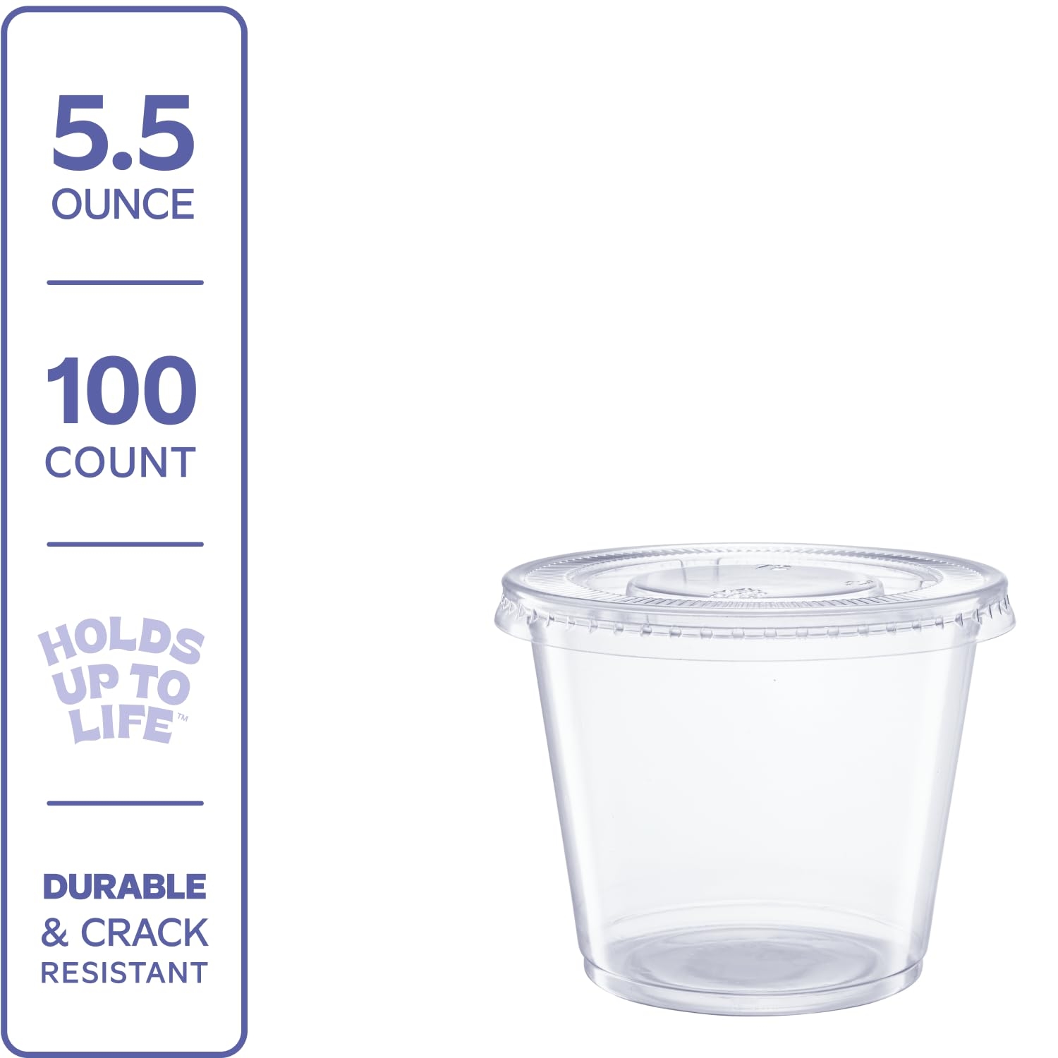 Amazon GUSTO 5 5 Oz 100 Count Clear Disposable Plastic Portion Cups With Lids Souffl Cups Jello Shot Cups With Lids Plastic Containers Perfect For Salad Dressing And More Formerly Comfy