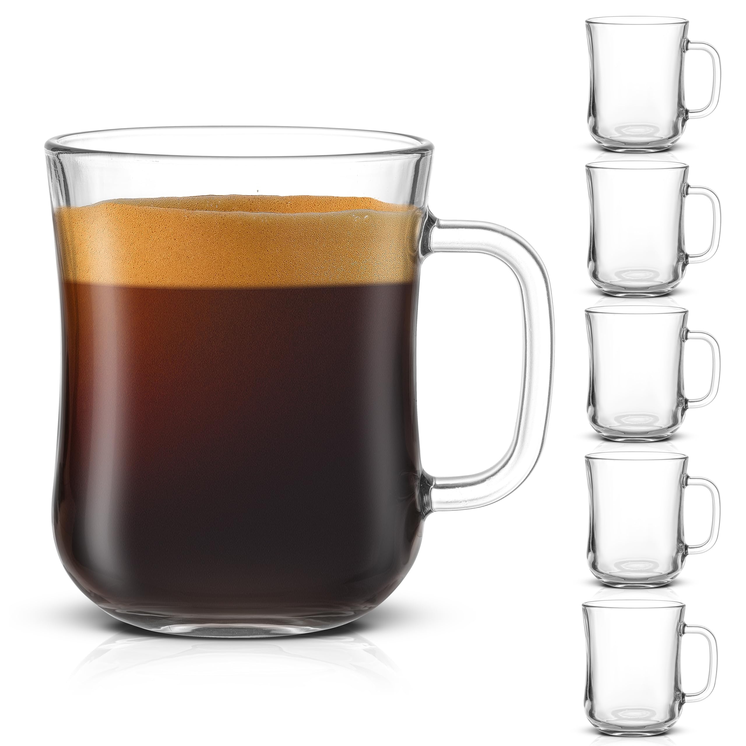 Amazon JoyJolt Glass Coffee Cups 15 5oz Diner Mugs Set Of 6 Bar Accessories Cafe Style Clear Mug Cappuccino Latte Tea Cup Large Espresso Glasses Home Kitchen Amazon JoyJolt Glass Coffee Cups 15 5oz Diner Mugs Set Of 6 Bar Accessories Cafe Style Clear Mug Cappuccino Latte Tea Cup Large Espresso Glasses Home Kitchen