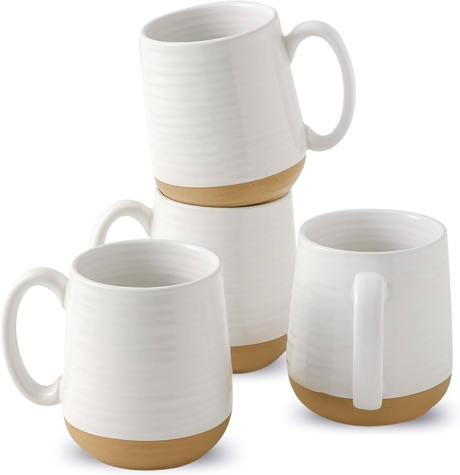 Amazon Large Ceramic Coffee Mugs Set 15 OZ Porcelain Coffee Latte Cups Set Of 4 With Handle Perfect For Cappuccino Tea Mocha Hot Or Cold Drinks Unique Glaze Design For Home  Amazon Large Ceramic Coffee Mugs Set 15 OZ Porcelain Coffee Latte Cups Set Of 4 With Handle Perfect For Cappuccino Tea Mocha Hot Or Cold Drinks Unique Glaze Design For Home