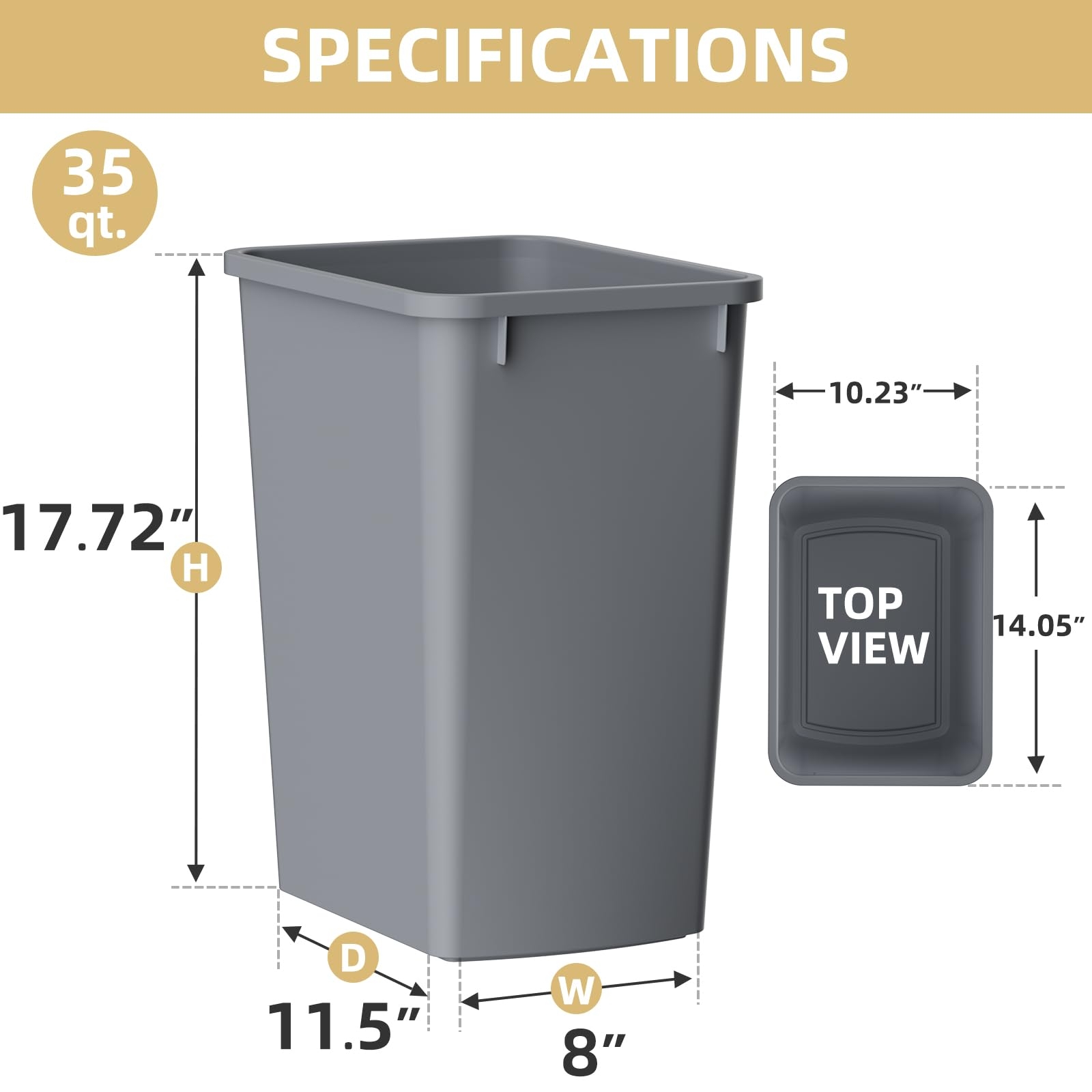 Amazon MODCART 35 Quart Plastic Trash Can Under Canbinet Waste Bin 9 Gallons Slim Trash Can For Kitchen Bedroom Office Bathroom Under Sink Grey 4 Pack Home Kitchen Amazon MODCART 35 Quart Plastic Trash Can Under Canbinet Waste Bin 9 Gallons Slim Trash Can For Kitchen Bedroom Office Bathroom Under Sink Grey 4 Pack Home Kitchen