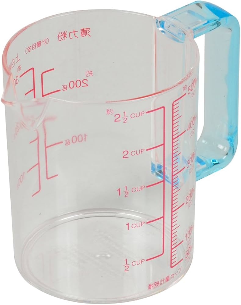 Amazon Pearl Metal C 2900 Cute Clear Measuring Cup 16 9 Fl Oz 500 Ml Blue Made In Japan Home Kitchen