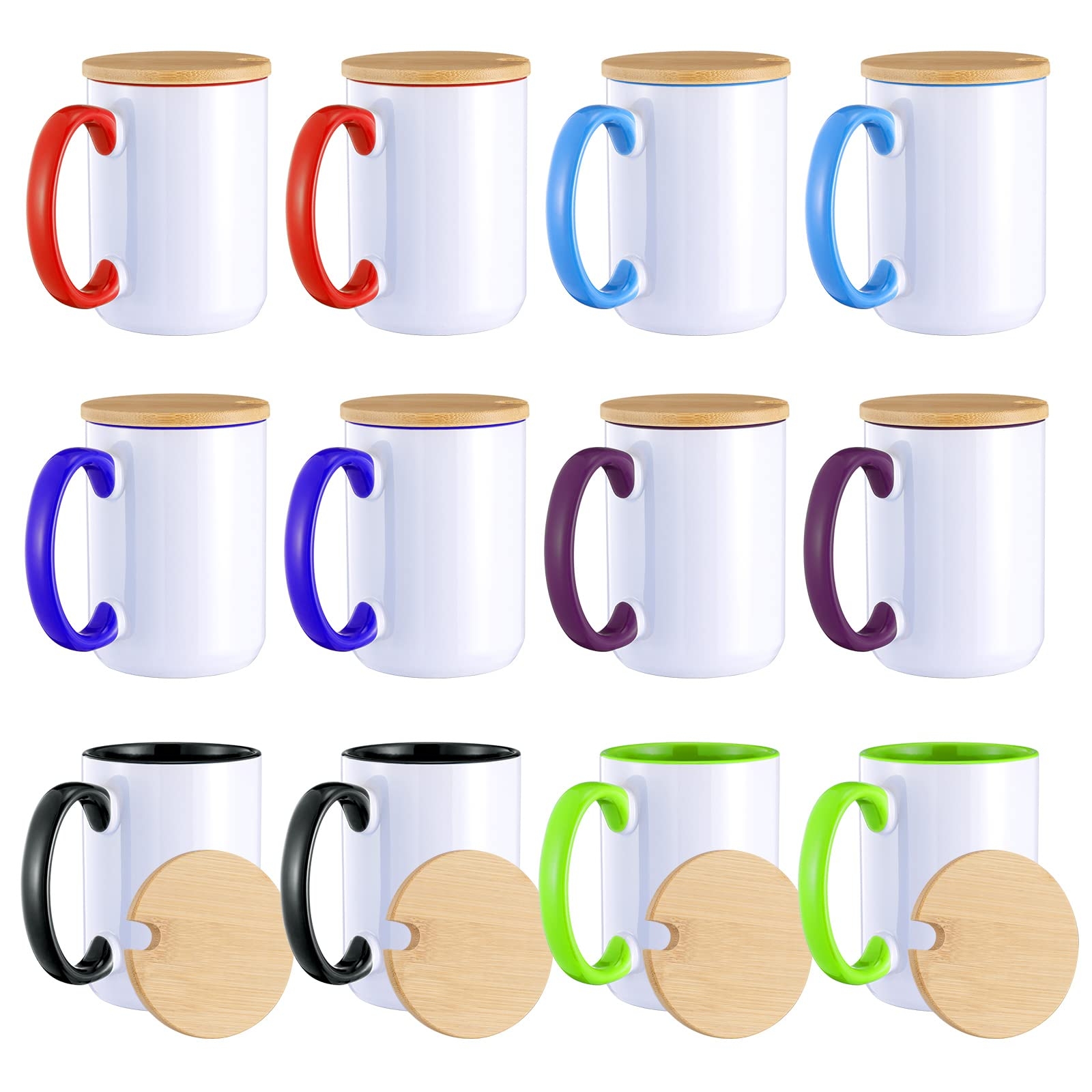 Amazon RAINBOWTIE Sublimation Mugs Set Of 12 15 Oz Sublimation Coffee Mugs With Bamboo Lid Tazas Para Sublimar Mug Sets Coffee Cup With Lid 6 Assorted Colors Coffee Cups Mugs Amazon RAINBOWTIE Sublimation Mugs Set Of 12 15 Oz Sublimation Coffee Mugs With Bamboo Lid Tazas Para Sublimar Mug Sets Coffee Cup With Lid 6 Assorted Colors Coffee Cups Mugs