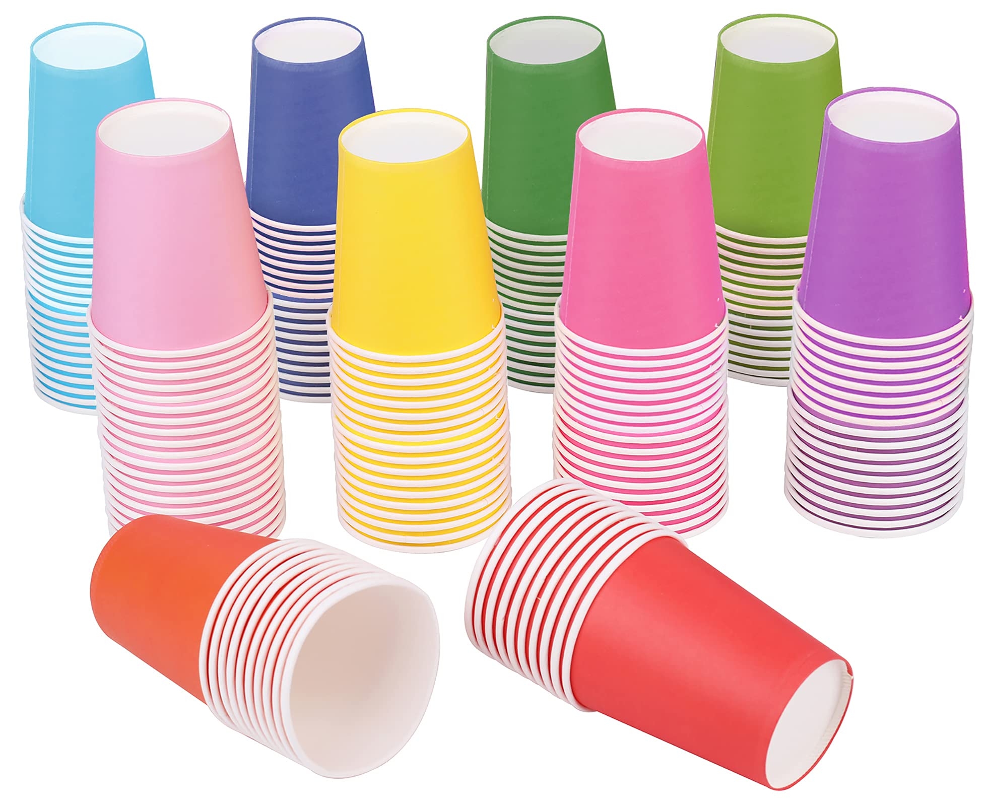 Amazon Yesland 200 Packs 7 5 OZ Disposable Party Paper Cups 10 Colors Paper Drinking Cup For Water Juice Coffee Or Tea Perfect For Holiday Wedding Office Outdoor Activities Health Household
