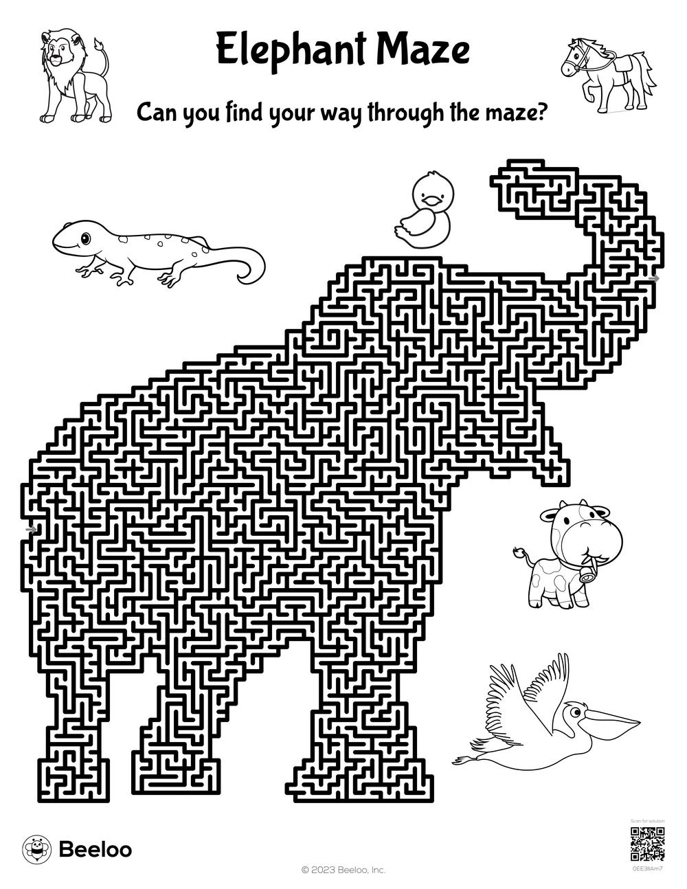 childrens maze to print