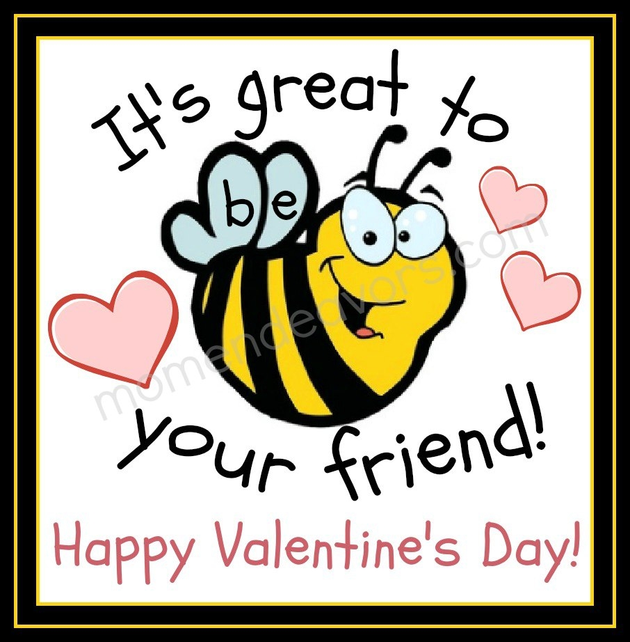 Bee Valentines Free Printable Mom Endeavors