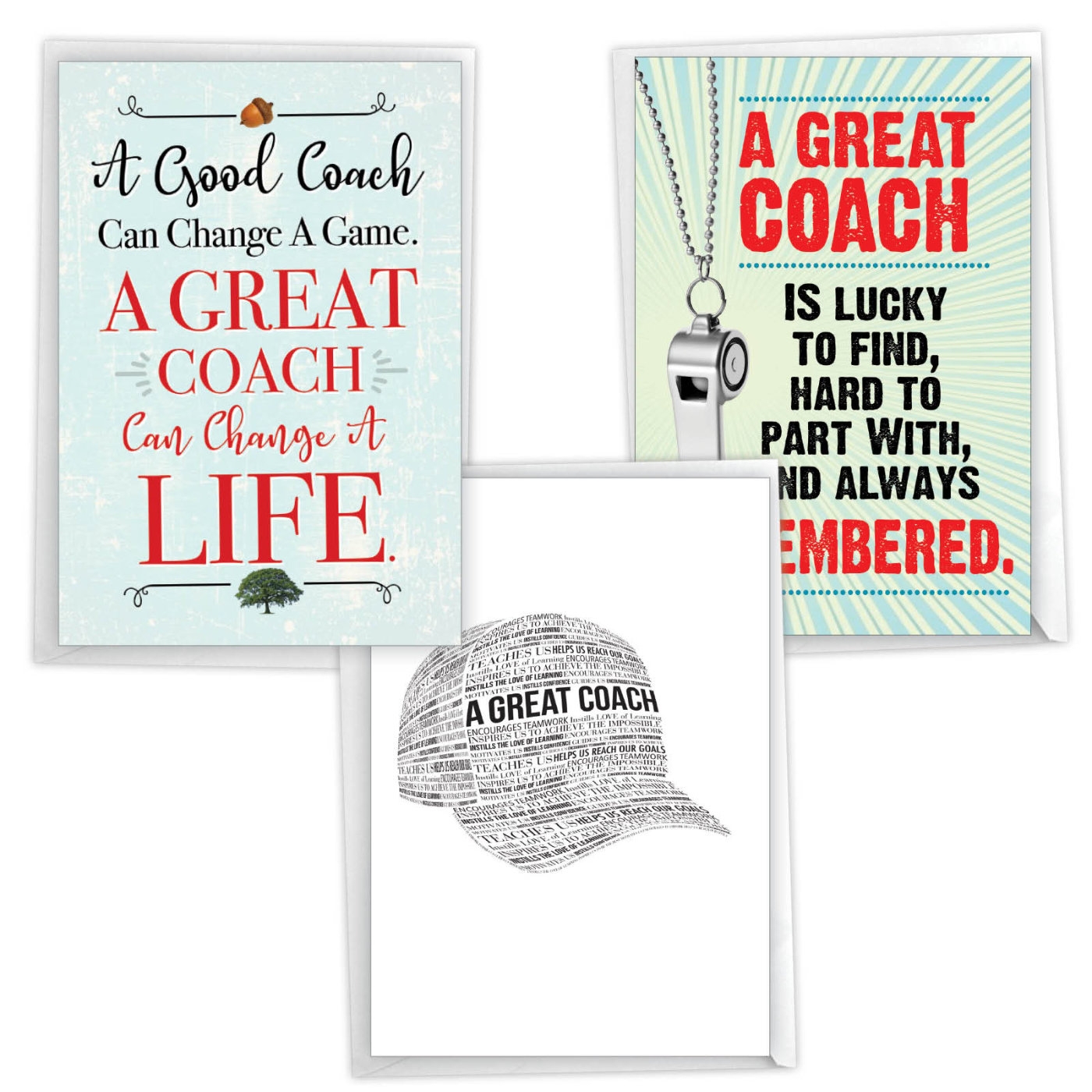 Best Coach Funny Thank You Variety Pack Of 3 Cards