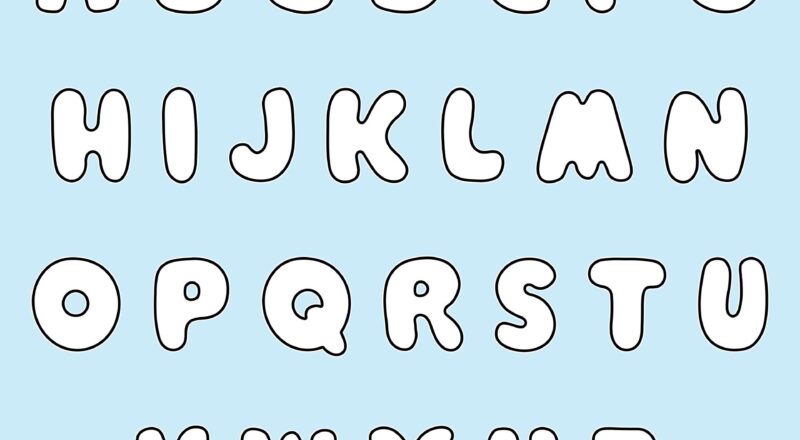 Big Bubble Letters Printable Printable Party Favors