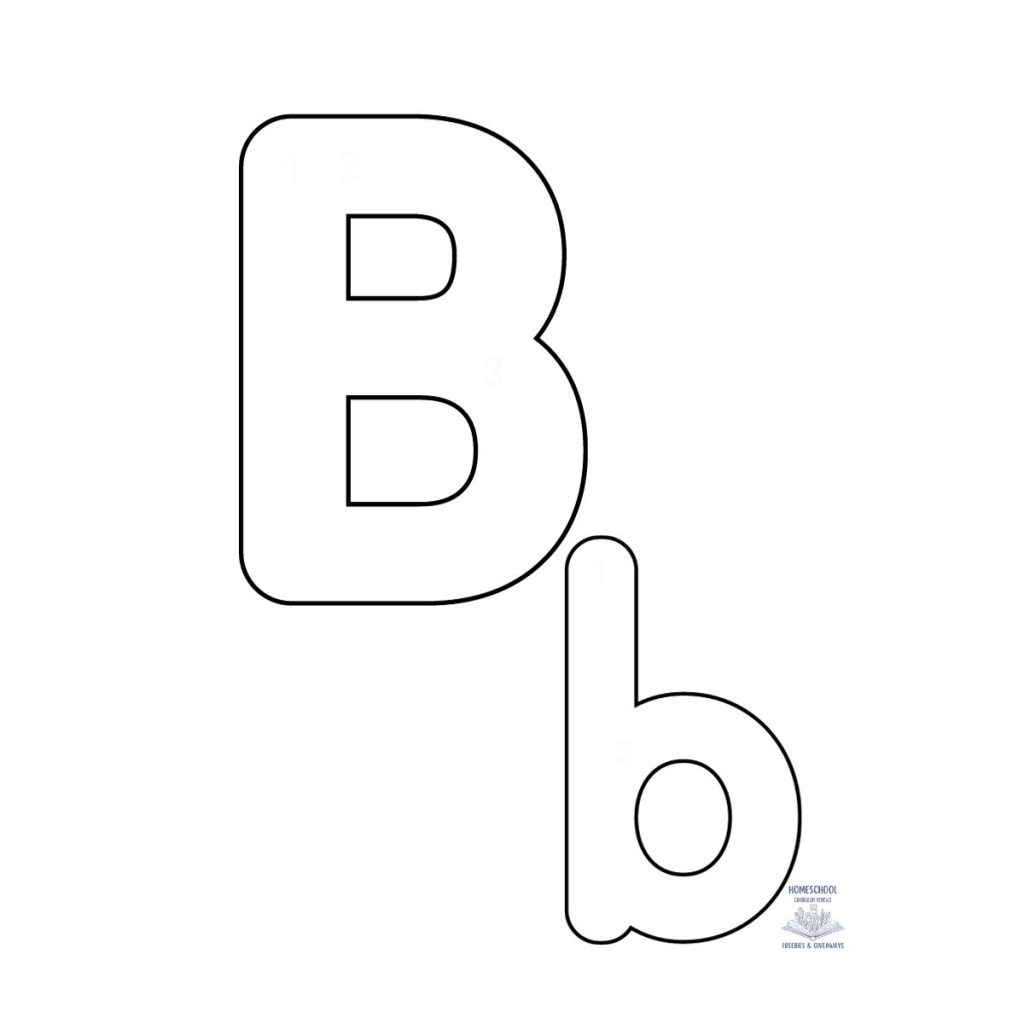 Bubble Letter B B Easy And Free Printable Set With Letter B Activities Homeschool Freebies And Giveaways