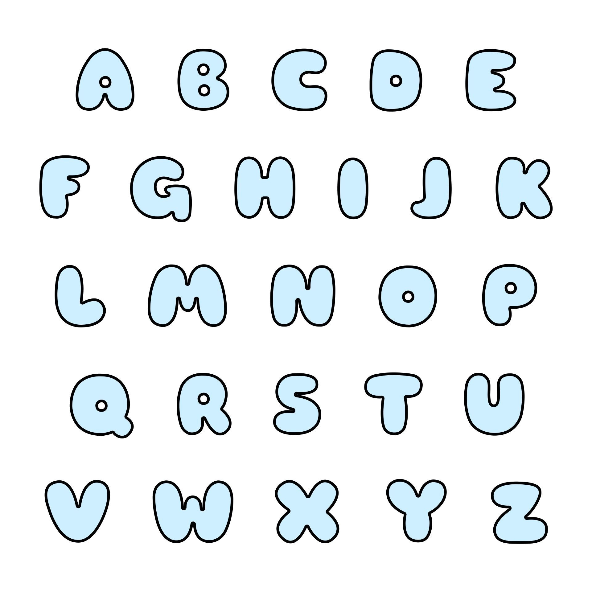 Bubble Letters To Trace 20 Free PDF Printables Printablee Worksheets Library