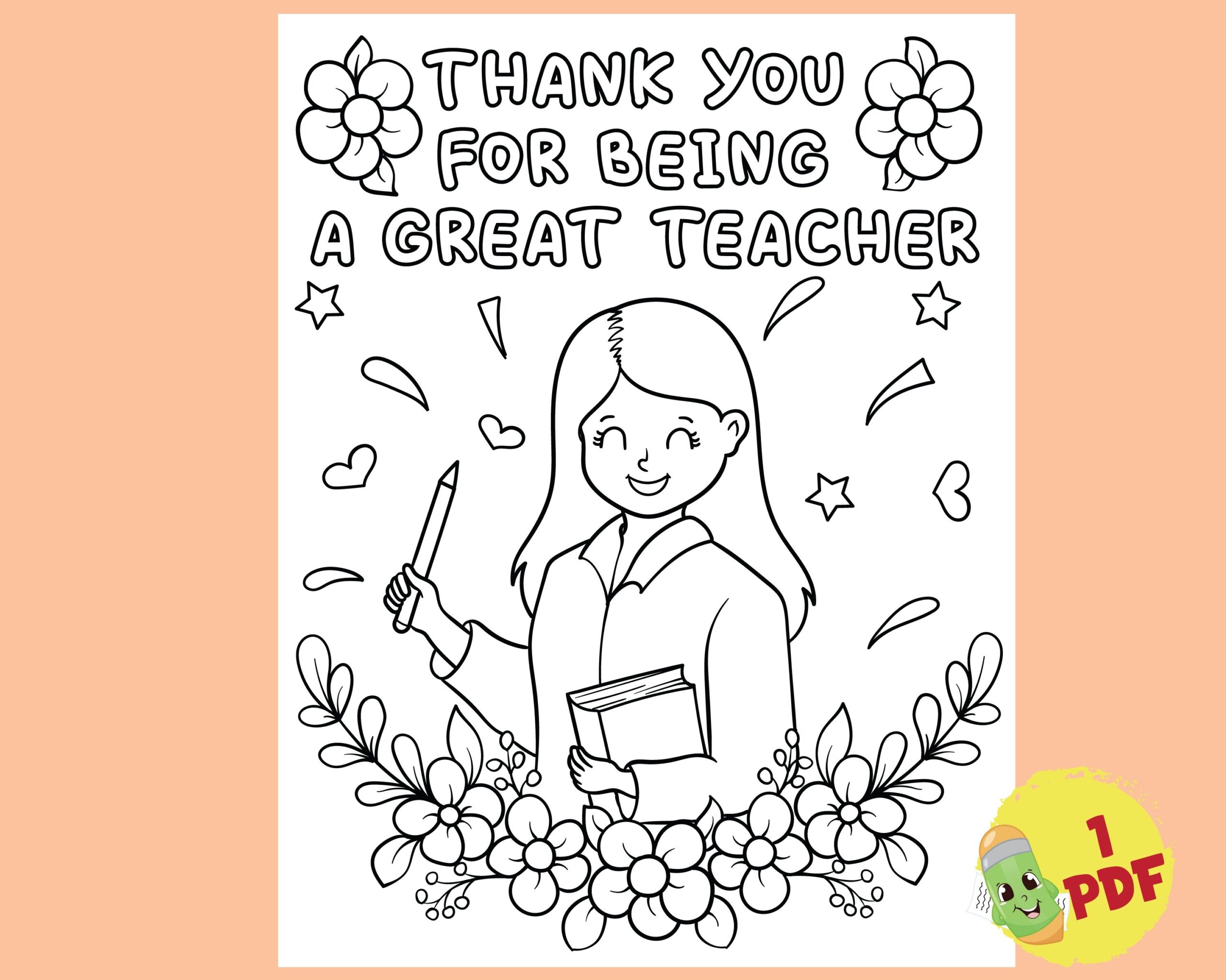 Buy Printable Teacher Appreciation Coloring Pages Appreciation Thank You Coloring Pages Kids Coloring Page School Education Activity Sheets Online In India Etsy