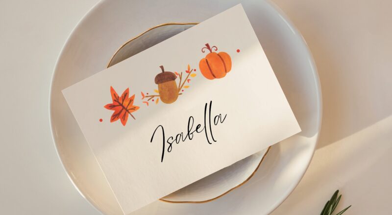 Buy Thanksgiving Name Cards Template Minimalist Fall Place Cards Thanksgiving Napkin Wraps Autumn Place Card Editable Name Tags Placecards Online In India Etsy