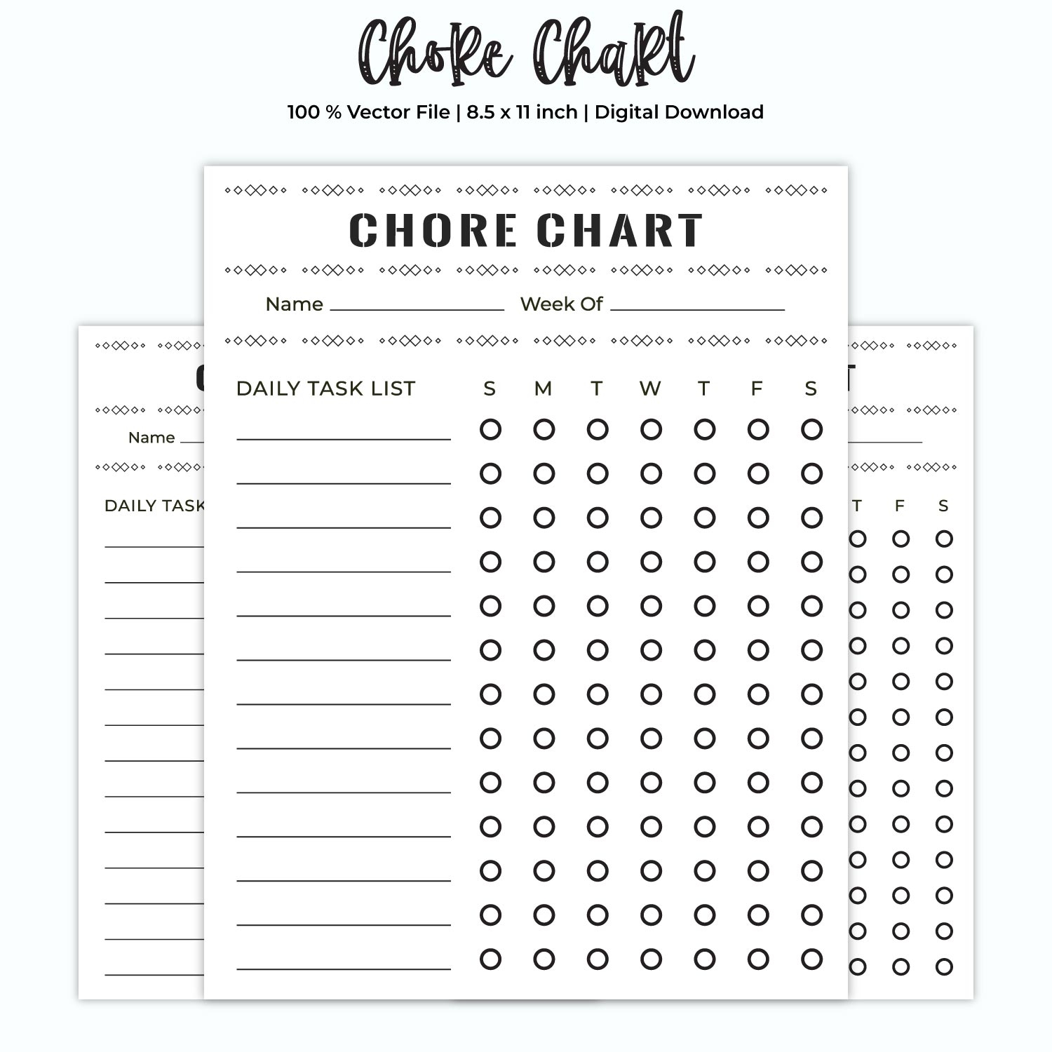printable responsibility chart template printable responsibility chart template
