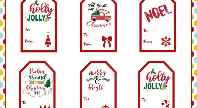 Christmas Gift Tag Set Free Printable My Uncommon Slice Of Suburbia