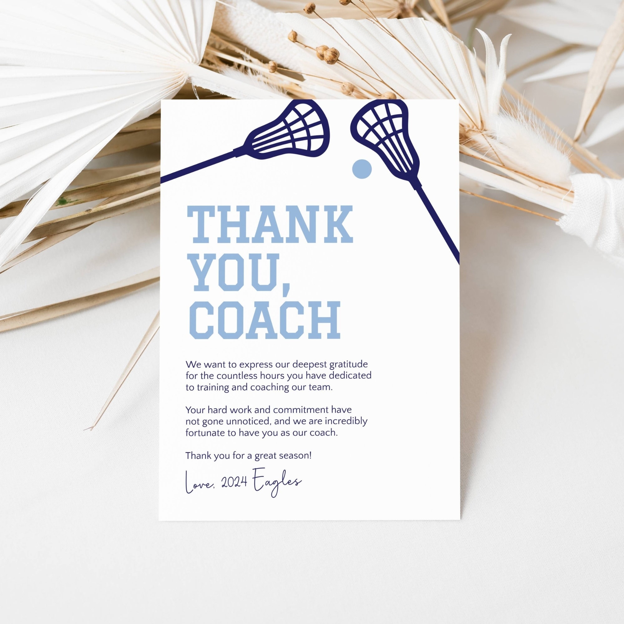 Coach Thank You Card Template Lacrosse Coach Thank You Editable Thank You Coach Card LAX Thank You Printable Coach Appreciation LLP79 Etsy