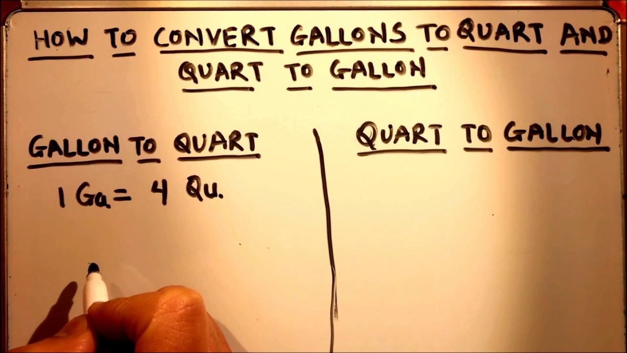 CONVERT GALLON TO QUART AND QUART TO GALLON YouTube
