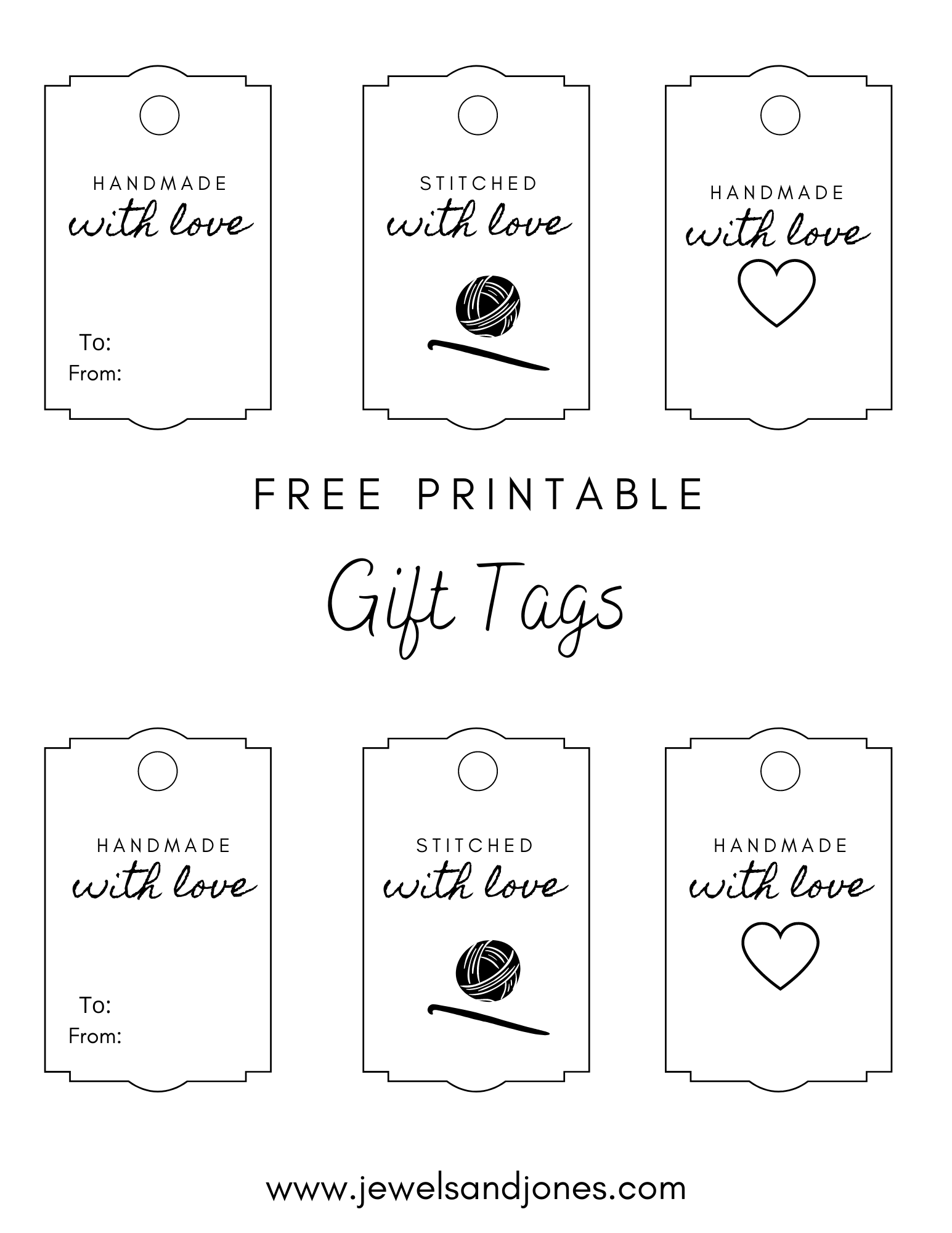 Crochet Gift Tags Free Printable Jewels And Jones Crochet Gift Tags Free Printable Jewels And Jones