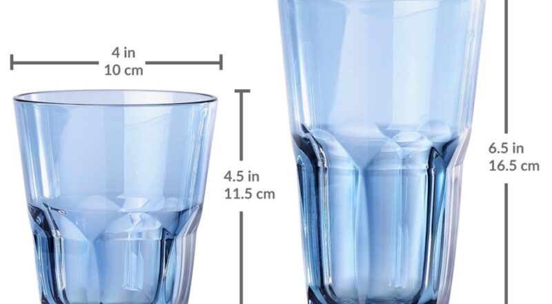 Cupture Everyday Plastic Tumblers In 22oz And 14oz 8 Pack Assorted Colors