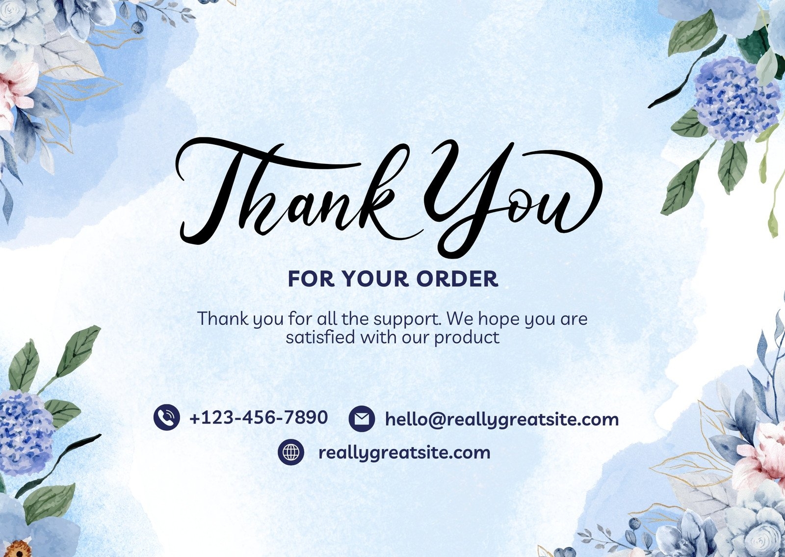 thank you for supporting my small business cards printable free