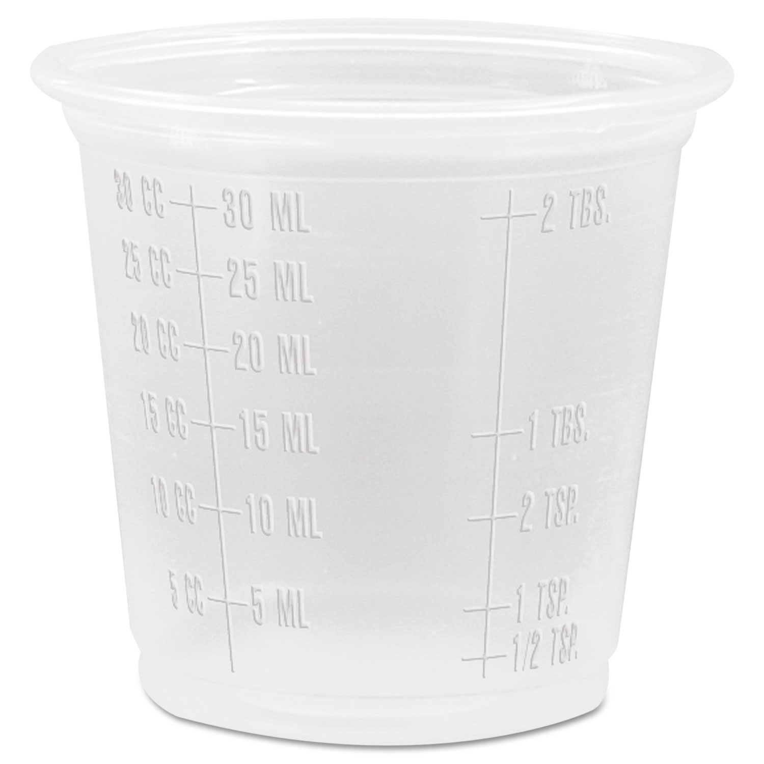Dart 125PCG Conex Complements Graduated Plastic Portion Cups 1 25oz Translucent 2500 CT DCC125PCG 