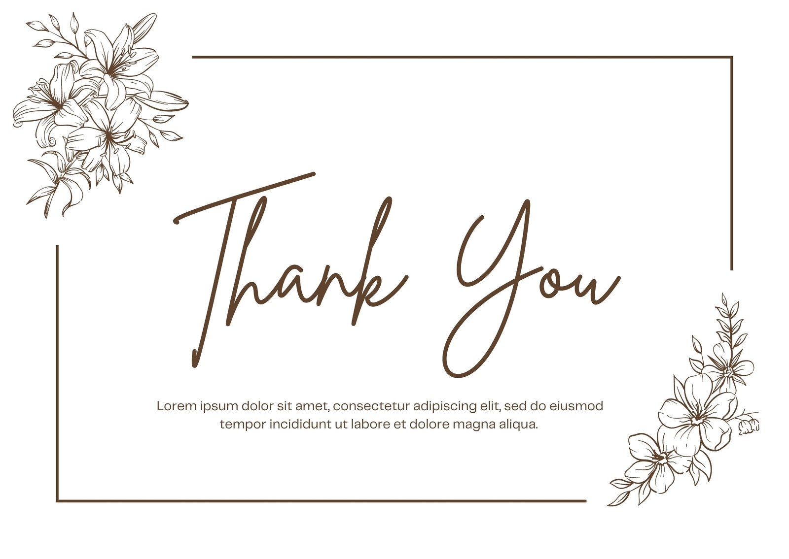 thank you card to print out free