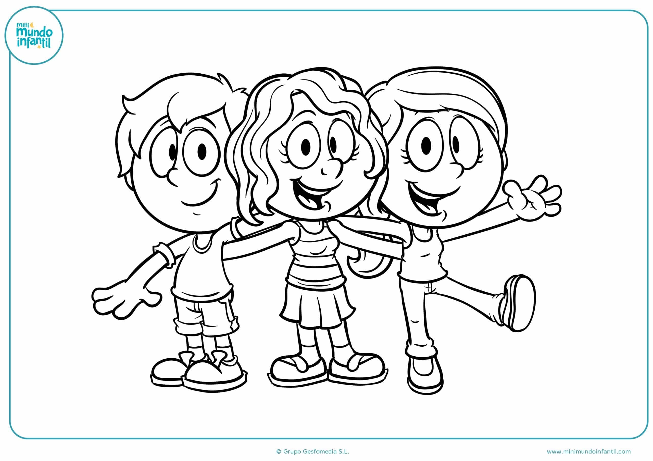  Dibujos De Ni os Y Ni as Para Colorear Jugando Estudiando 