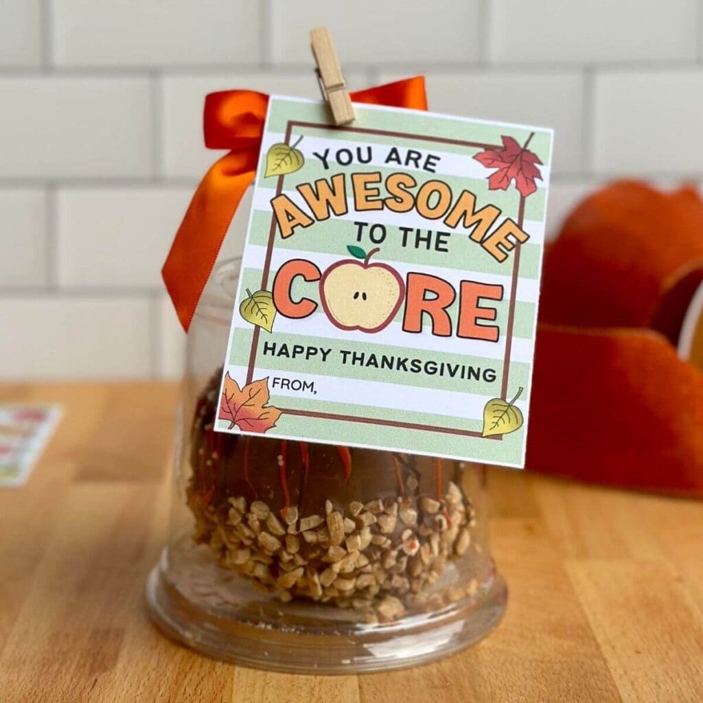 Easy Caramel Apple Gifts For Thanksgiving Cute Gift Tags Easy Caramel Apple Gifts For Thanksgiving Cute Gift Tags