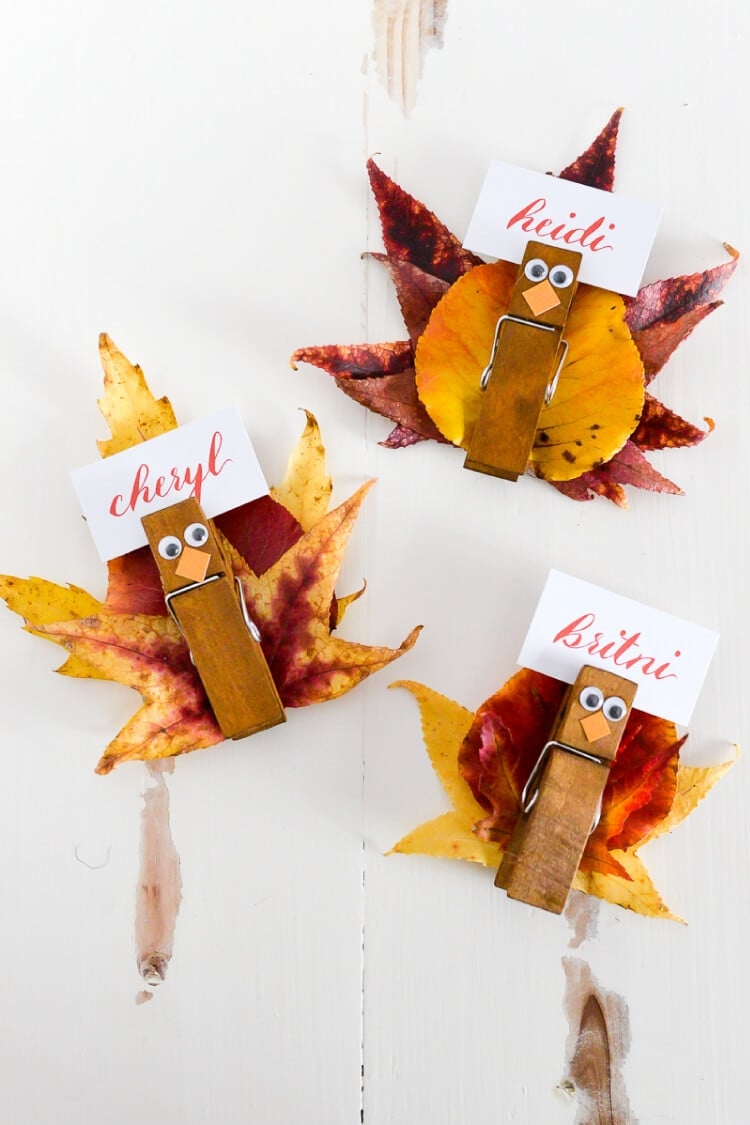Easy Turkey Place Card Holders Hey Let s Make Stuff