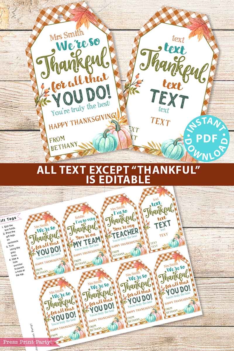 thanksgiving tags free printable
