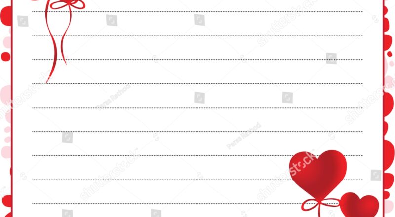 Empty Valentines Day Note Card Template Stock Vector Royalty Free 1593138832 Shutterstock