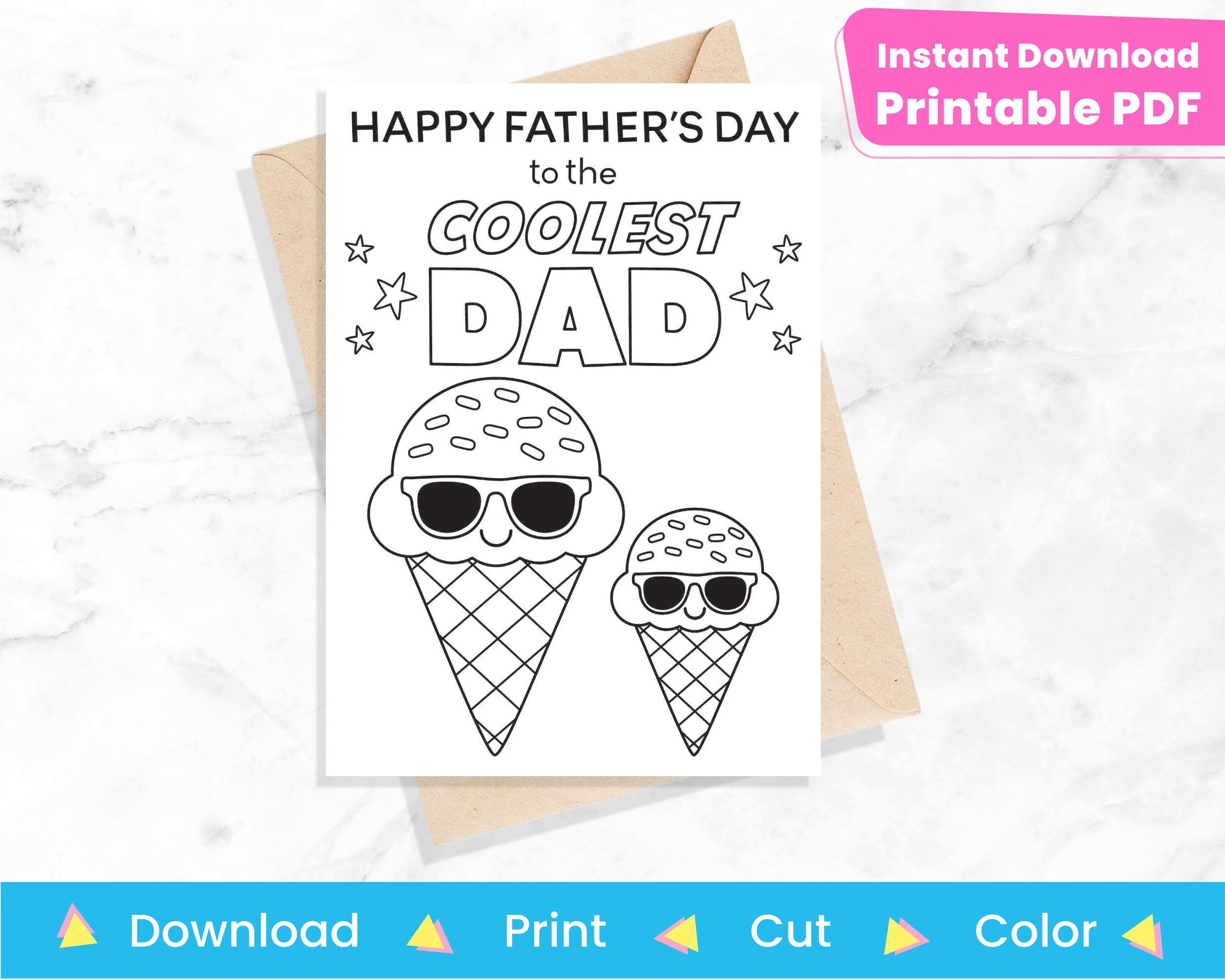 fathers day card print out